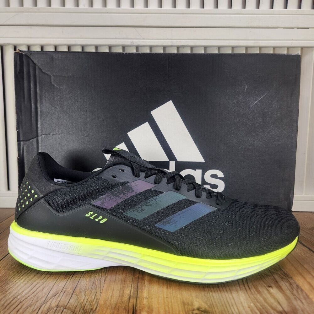 Adidas SL20 Mens Size 11.5 Black Athletic Training Running Sneakers Shoes EG4650